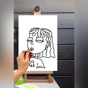 Paint Your Own Rocket Power Canvas,  90s Cartoon Nostalgic Paint Canvas